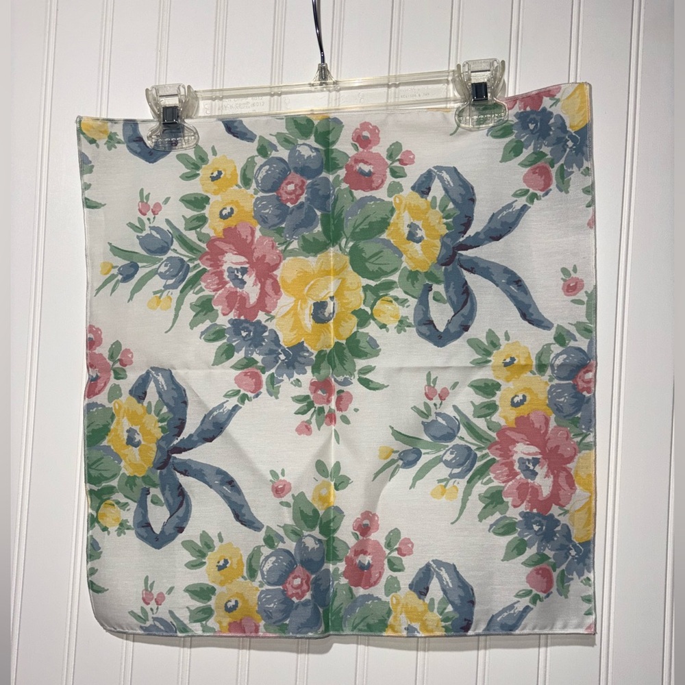 Vintage 80s Floral Print Cottagecore Napkins Set of 6